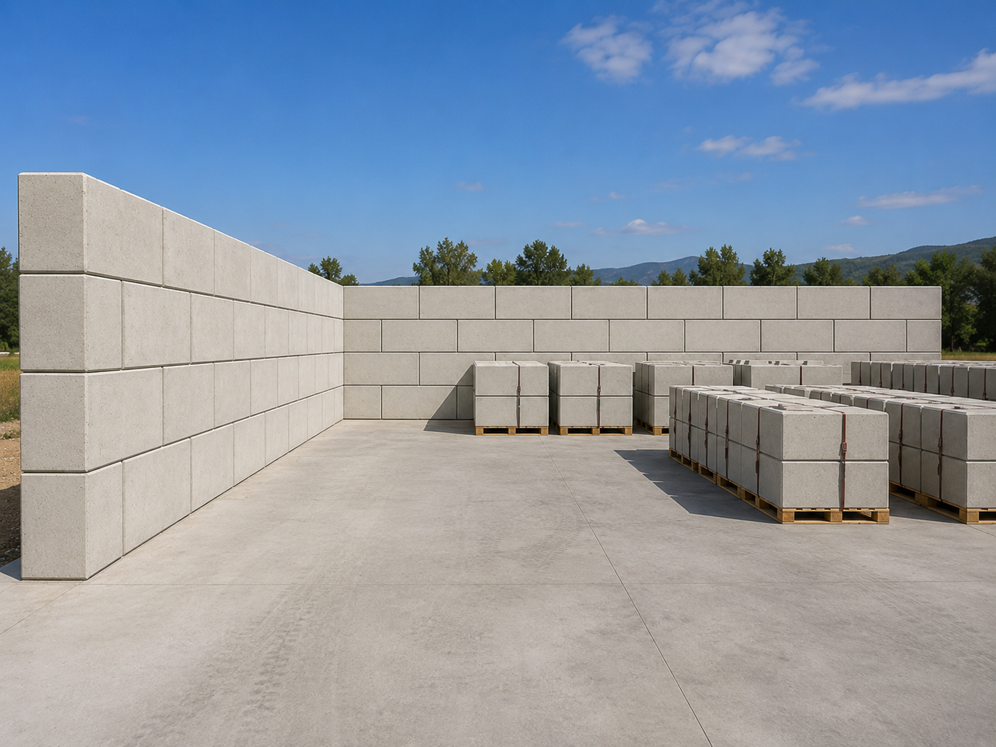 Box de stockage en blocs béton empilables